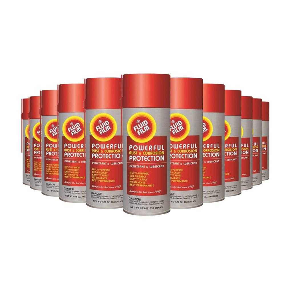 12 PK Fluid Film 11.75oz Rust & Corrosion Protection Prevention Aerosol Lubricant