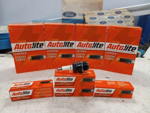 Four Spark Plugs Autolite 3076 7/8" thread Ford Model A and Most Vintage Tractor