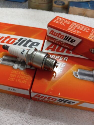 Set of 8 Autolite 216 Spark Plugs Ford Mercury Flathead 239 255