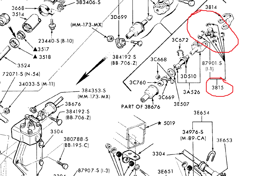 NOS 1967-75 Ford Truck 4X4 F100 F250 Steering U-Joint C6TZ-3815-B