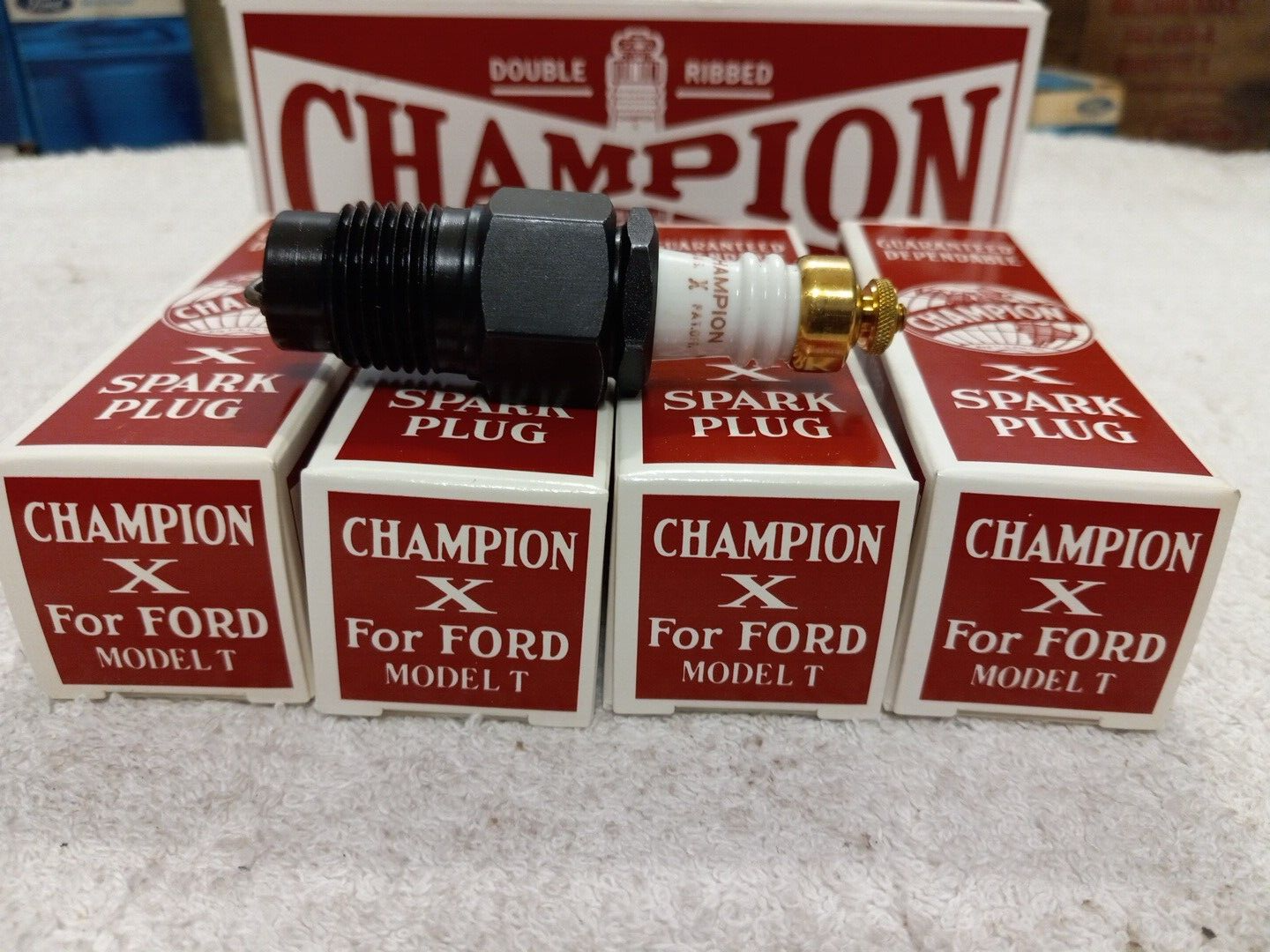 Set of 4 Champion Spark Plug X 425 for Model T Ford