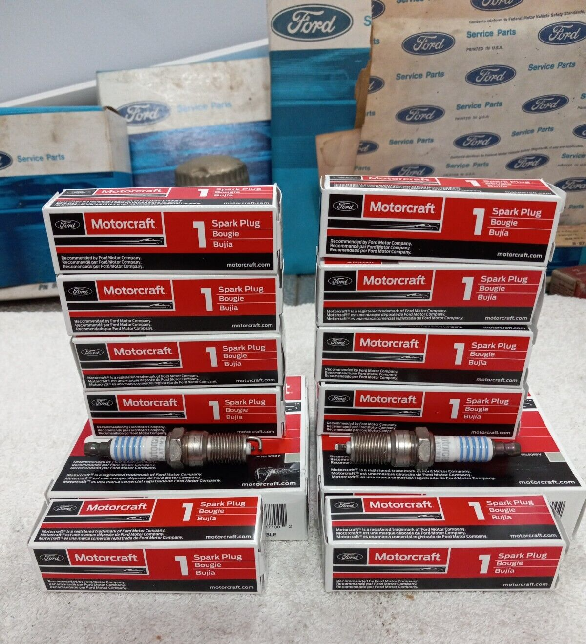 Sp479 Motorcraft SP479 Platinum Engine Spark Plug Set of 10 for Ford 6.8 V10 ...