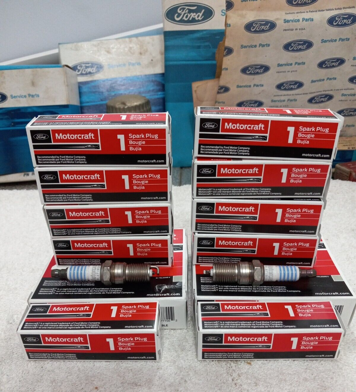 Motorcraft SP479 Platinum Engine Spark Plug Set of 10 for Ford 6.8 V10 Truck Van